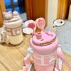 Latest Style Straw Thermos Flask Drinking Cup Adorable Girl Girl High-looking Child Special Double Drinking Drinking Cup for School