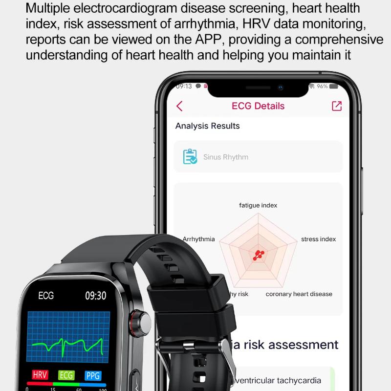 Новые смарт-часы ЭКГ 2025 для женщин, BT-звонки, пульс, липиды крови, мочевая кислота, мониторы здоровья, AI-голос, 650 мАч, спортивные смарт-часы