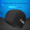 Yuke унисекс большая шапочка для плавания для длинных волос - удобный эластичный дизайн с рисунком кожи акулы