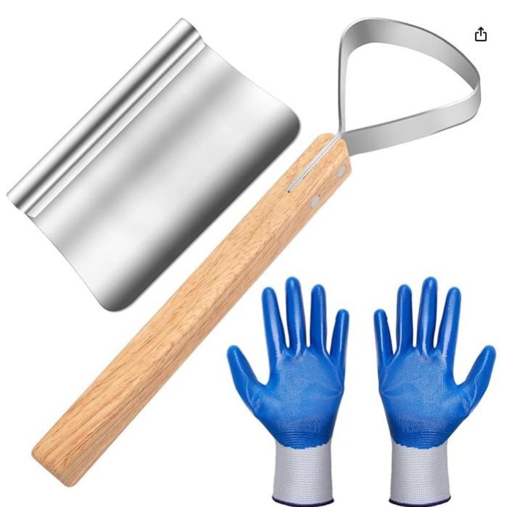 Metal Fleshing Scraper Set for Taxidermy and Leather Crafting with Dual Sided Blades for Muscle and Tissue Removal