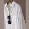 Ladies' Shirt White Shirt Female Temperament Loose Small Shirt Shirt Shirt Sunscreen Cardigan Long-sleeved Blouse Temperament Elegant Fashion Top