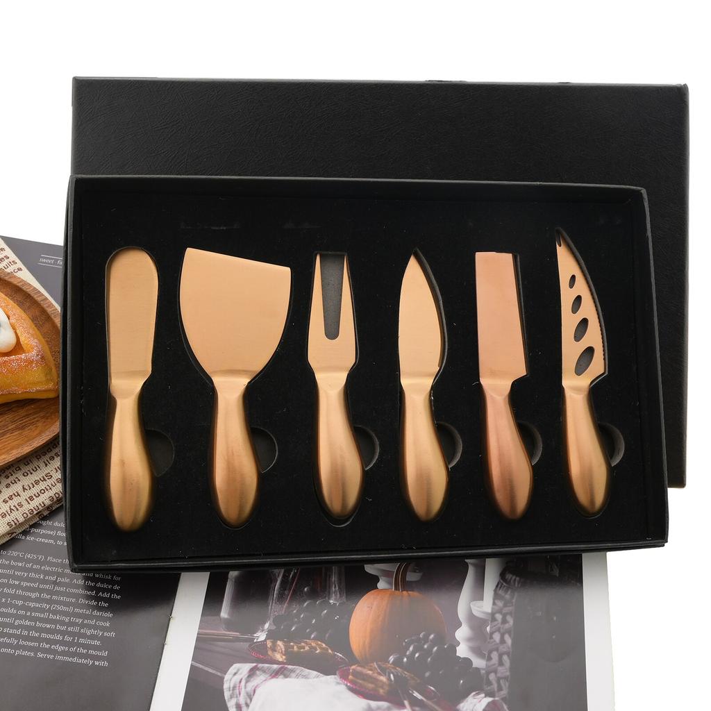 Premium Exquisite 4/6pc Cheese Slicer Cutter Knife Creative Sharp Knife Cheese Kitchen Tool Cake Spatula Butter Knife Cheese Set