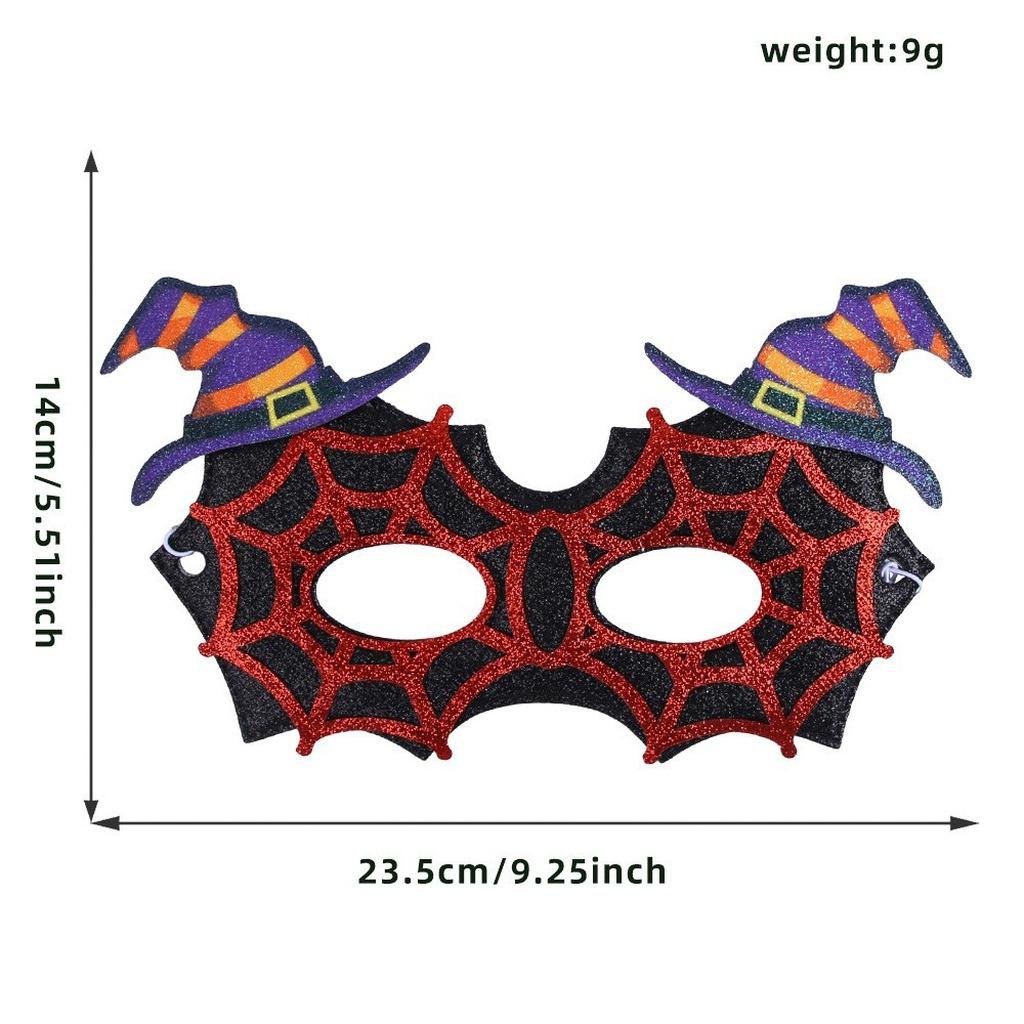 Witch Mask Spooky Halloween Half Face Mask Bat Mask Non Woven Costume Accessory For Carnival Gathering Holiday Party Cosplay