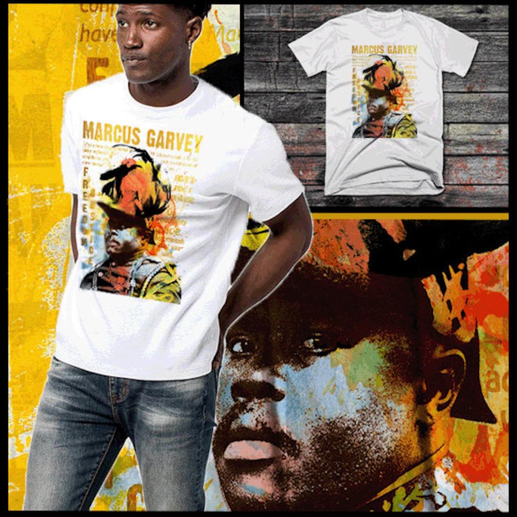 Marcus Garvey T-Shirt Black History Month Abstract Art legend design with African Proverbs Colorful Revolutionary Poster design Graphic Tee