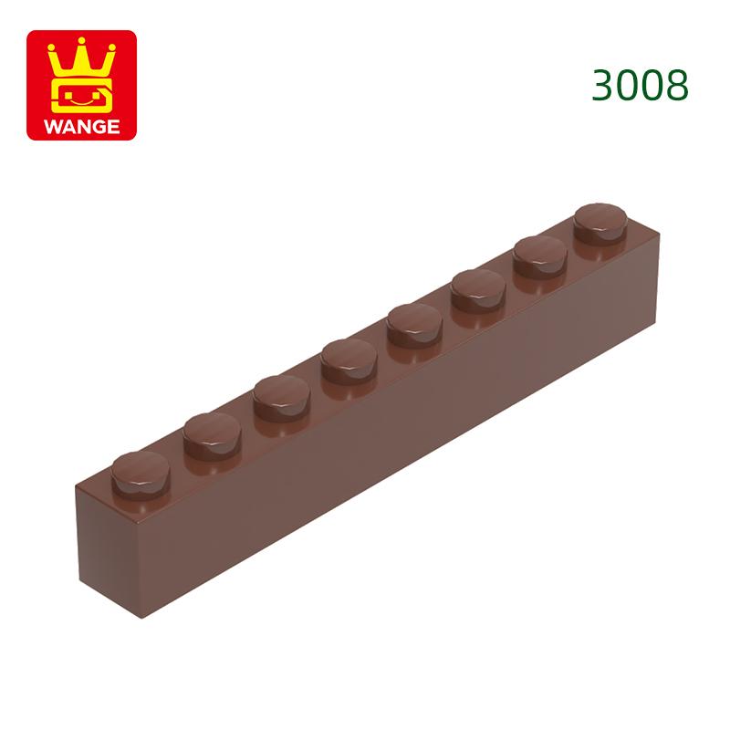 Нетоксичный 33 шт./лот 3008 1x8 Строительный блок с высоким отверстием Moc Базовые классические детали Кирпичные аксессуары Совместимы с DIY Детские игрушки Подарочная коробка