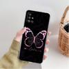 Прозрачный чехол для Samsung Galaxy A52 A12 A51 A32 A21s A71 A32 A22 50 A70 A31 A72 5G чехол для телефона Красивая розовая бабочка