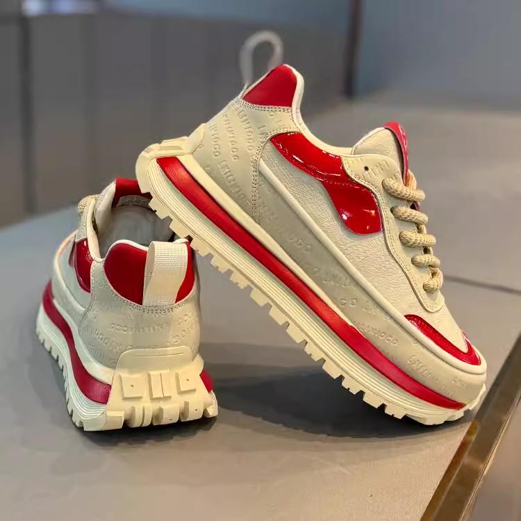 2024 Осень/Зима Мужские Черные Кроссовки Для Бега На Высоком Каблуке