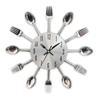 3D Spoon Fork Wall Clock Modern Metal Clock Room Home Decoration Decorative Horloge  Restaurant