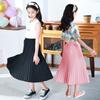 Summer 2025 Kids' Japanese Style Pleated Midi Skirt