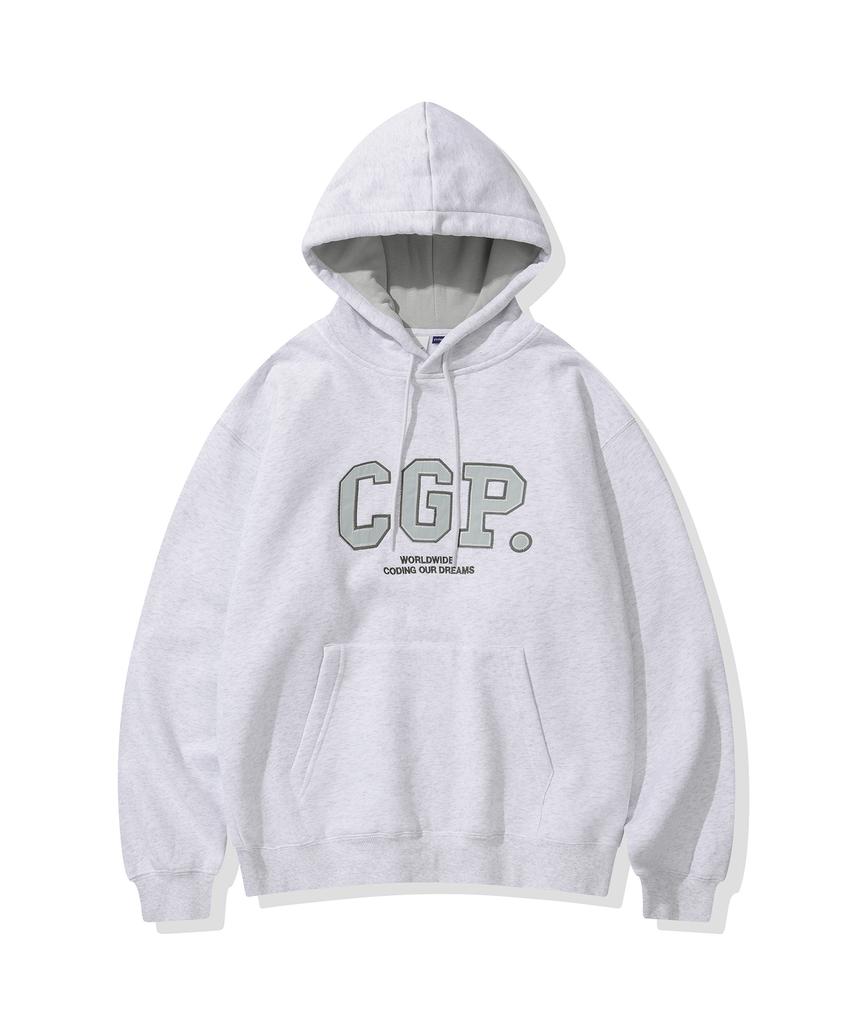 Толстовка с капюшоном Cgp Arch Logo на флисовой подкладке_Меланж Серый