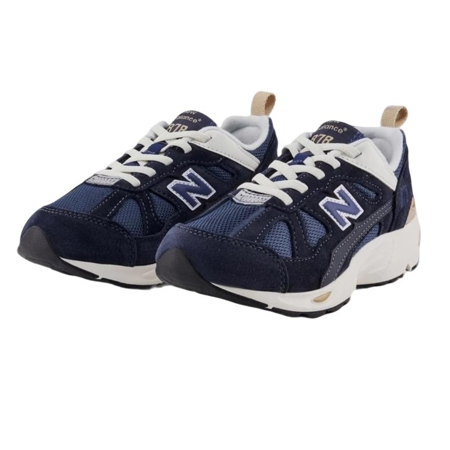New Balance NB 878 Ретро Тренд Универсальная Мода Классический Повседневный Уличный Прочный Детские Кроссовки для Бега Детские кроссовки Темно-синий PV878EVP