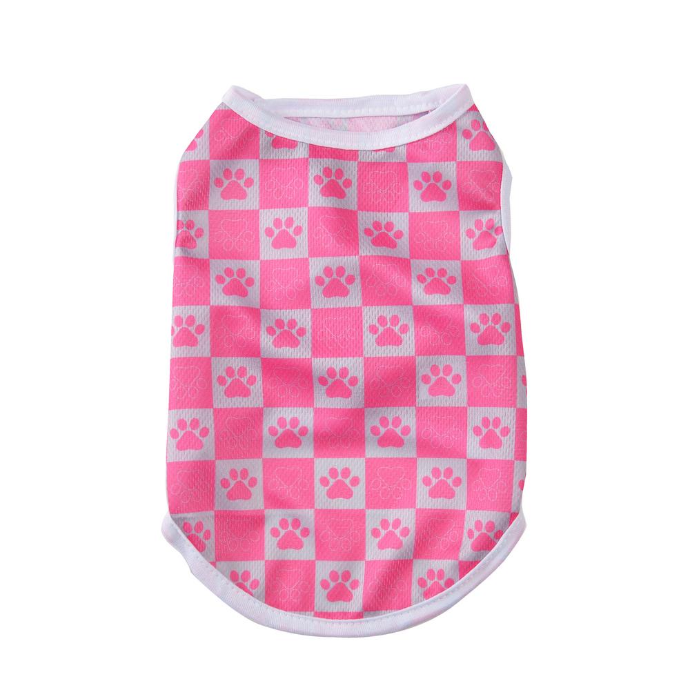 Dog Cat T-shirt Summer Breathable Vest Clothes For Small Medium Dogs Cats Soft Cozy Puppy Paw Prints Costume Chihuahua Pug Coat