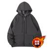 Unisex Heavyweight Hooded Zip-Up Sweatshirt 420g Cotton Blend Oversized Pullover Winter