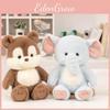 Cartoon And Squirrel Elephant Plush Toys With Pp Cotton Filling For Kids Gift