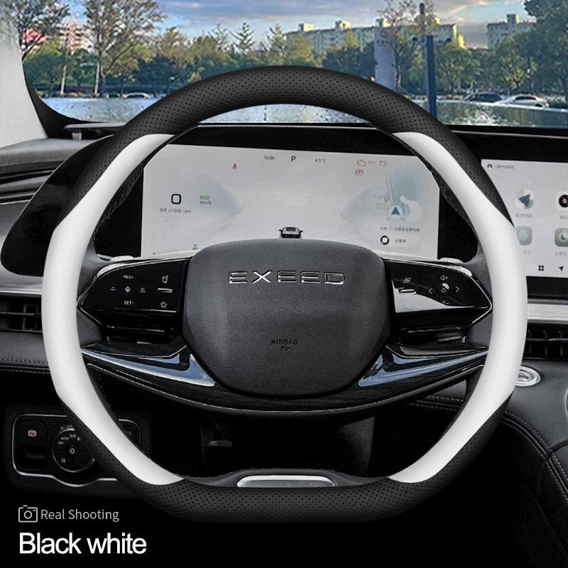 Высококачественная кожаная оплетка на руль автомобиля, чехол-обмотка для Exeed Yaoguang LX RX TXL VX TX, держатель рулевого колеса типа D