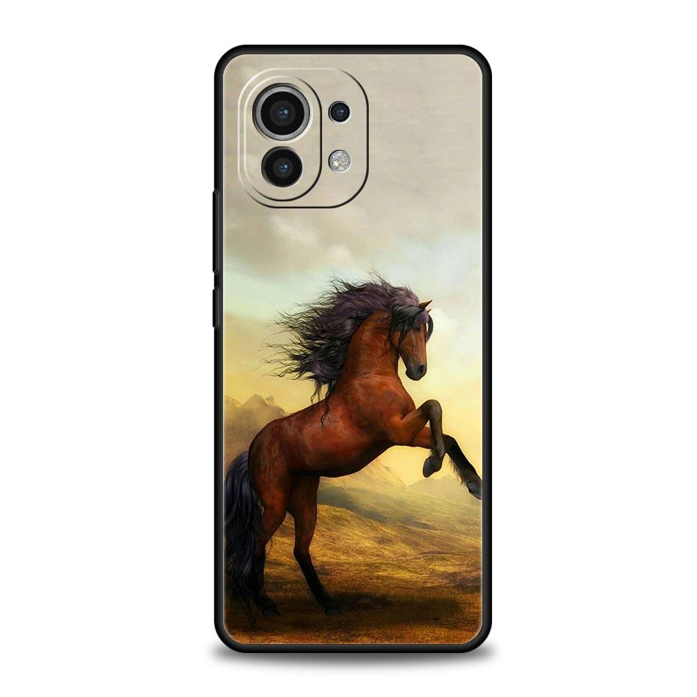 Чехол для телефона с изображением животного Лошадь для Xiaomi Mi 17 15 14 13 12 11 Ultra 15T 14T 13T 12T 11T Pro Lite 5G Мягкий ТПУ Корпус Fundas Capas