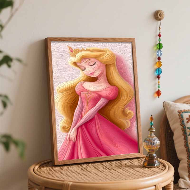 Disney Aurora princess oil painting art set handmade diy gift home decoration