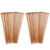 36 Pcs Knitting Needles DIY Carbonized Bamboo Single Point Wool Netting Needle for Craft Clothes