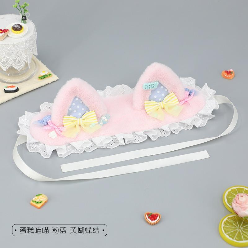 Головной убор для девочки-лолиты, кошачьи ушки, аксессуары для волос, бант, заколка для волос, плюшевая заколка в горошек, ободок с кошачьими ушками