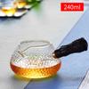 Side Handle Glass Tea Pitcher Chinese Tea Ware Tea Divider Chahai Heat-Resisting Borosilicate Glass Tea Cup Coffee Milk Pot