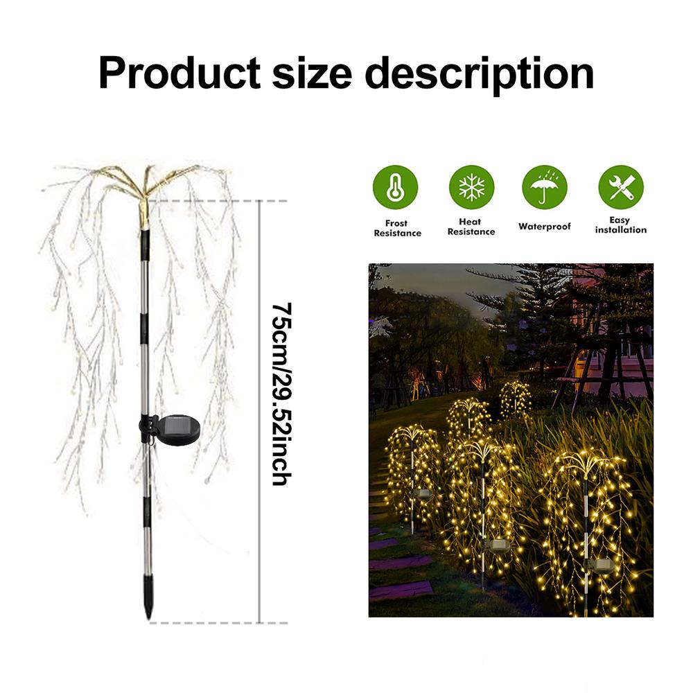 1 шт. Солнечные садовые фонари, уличный декор, искусственные 120 светодиодных фонарей для дерева, для двора, кашпо, патио, лужайки, цветника, дорожки, декоративные для улицы