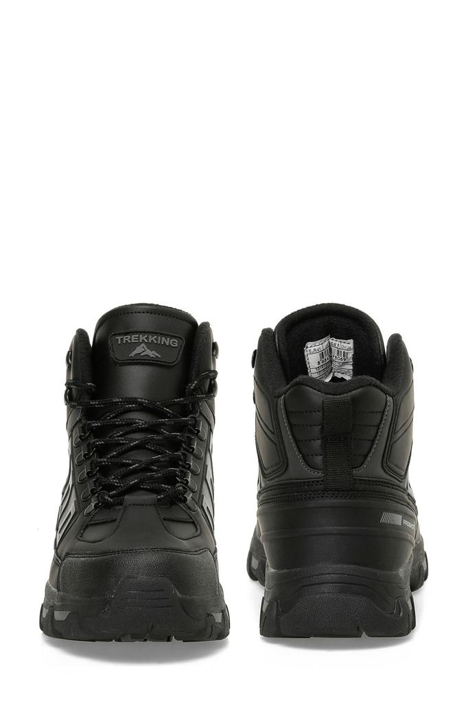 Men's Fashion Flat Heeled Booties Black Outdoor Boots Shoes