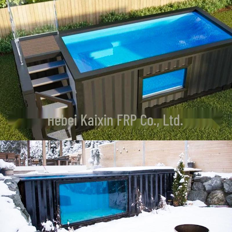 Large Outdoor Fiberglass Swimming Pool for Home or Villa