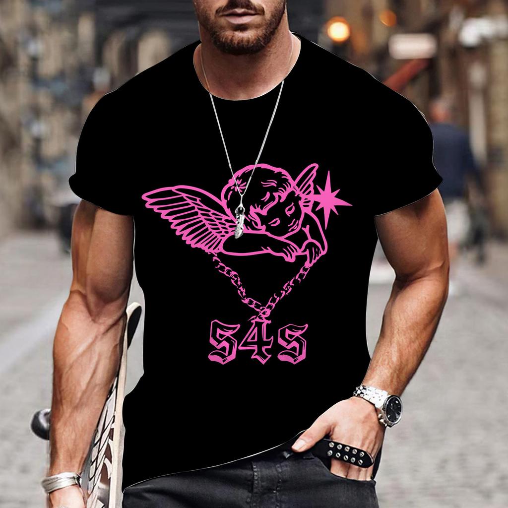 Футболки Lovers Hearr мужские летние футболки мужские уличные футболки с 3D-принтом модные топы с коротким рукавом и круглым вырезом