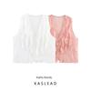 Kaslead New Arrival Women's Clothing Fashion Style Fashion Translucent Laminated Decoration Tops 3666154 620