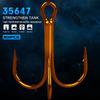 Рыболовные принадлежности San Ben Hook включают в себя якорные крючки с шипами, подводные рыболовные снасти и коричневые крючки с тремя якорями.. 100 шт./упак.