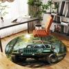 1 шт. Круглый коврик для стула Jeep Forest, ковер для офисной зоны - Нескользящий, коврик для пола для офиса, спальни, идеальный подарок для декора дома c0112078