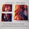 Fiery lion face. Bedding Duvet cover sets Duvet covers Pillowcases gifts (1 * Duvet Cover 2 * Pillowcases, without duvet insert)
