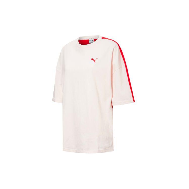 Puma Повседневная футболка с круглым вырезом и коротким рукавом, женская, розовая 598529-17