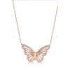 Женское колье с бабочкой из стерлингового серебра 925 пробы