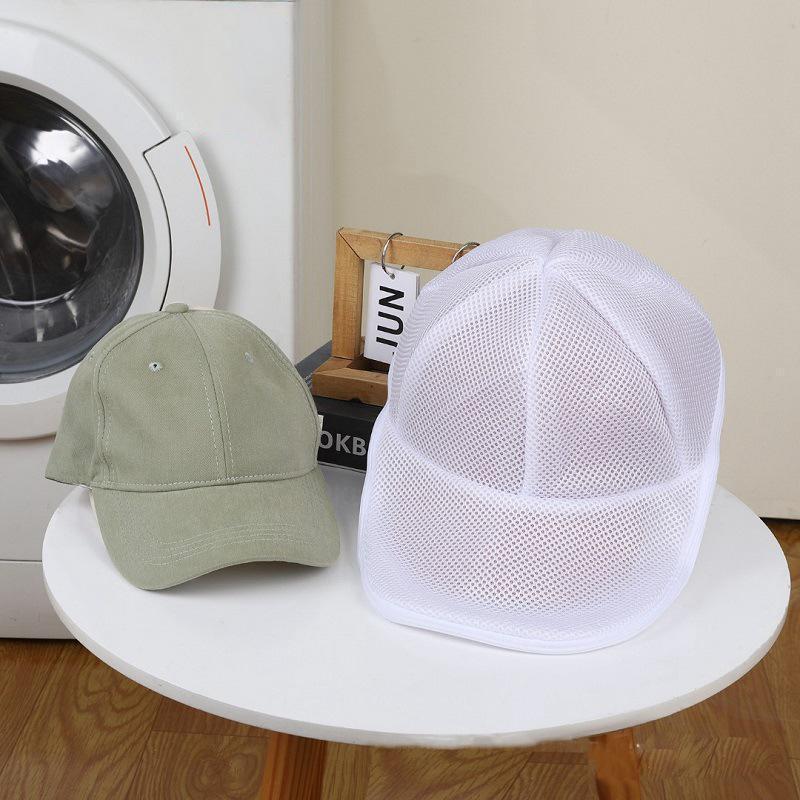Mesh Laundry Bags for Hats Reusable Washing Machine Protector Net Baseball Caps Adjustable Drawstring Bag Keep Shape Clean TMZ