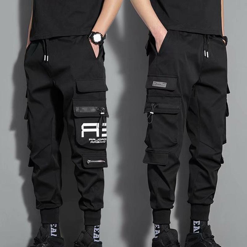 Классическая уличная одежда, повседневные брюки, мужские шаровары для бега, мужские облегающие весенние брюки-карго в стиле милитари, брюки с несколькими карманами