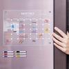 Прозрачная доска для сухого стирания Акриловая магнитная доска для стирания Календарь Белая доска Магнит на холодильник Доска для планирования Многоразовая доска для заметок и бюллетеней Белая доска
