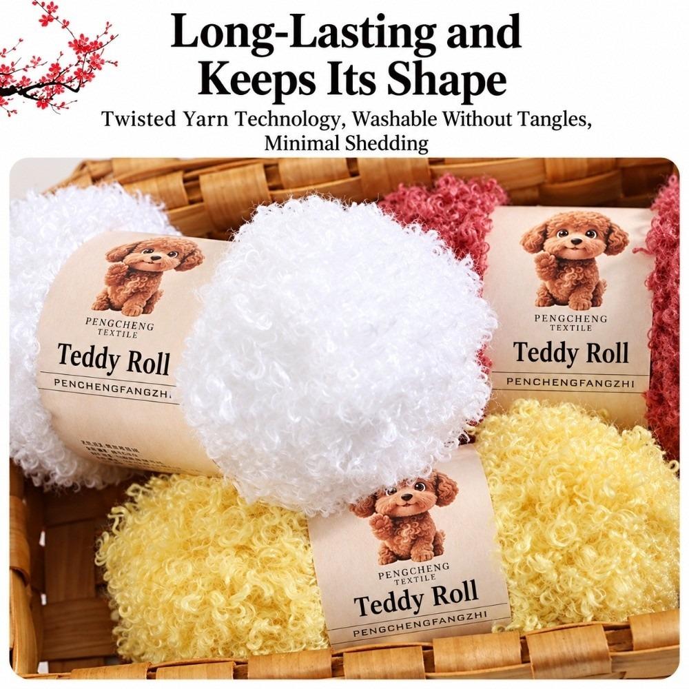Soft Fluffy Curly Yarn 50g/Roll Chenille Yarn New Knitting Yarn Crochet Plush Toy