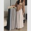 2024 High Waist Cashmere Maxi Skirt – Soft, Elastic, Loose Fit, Slimming, with Lazy Drape Design