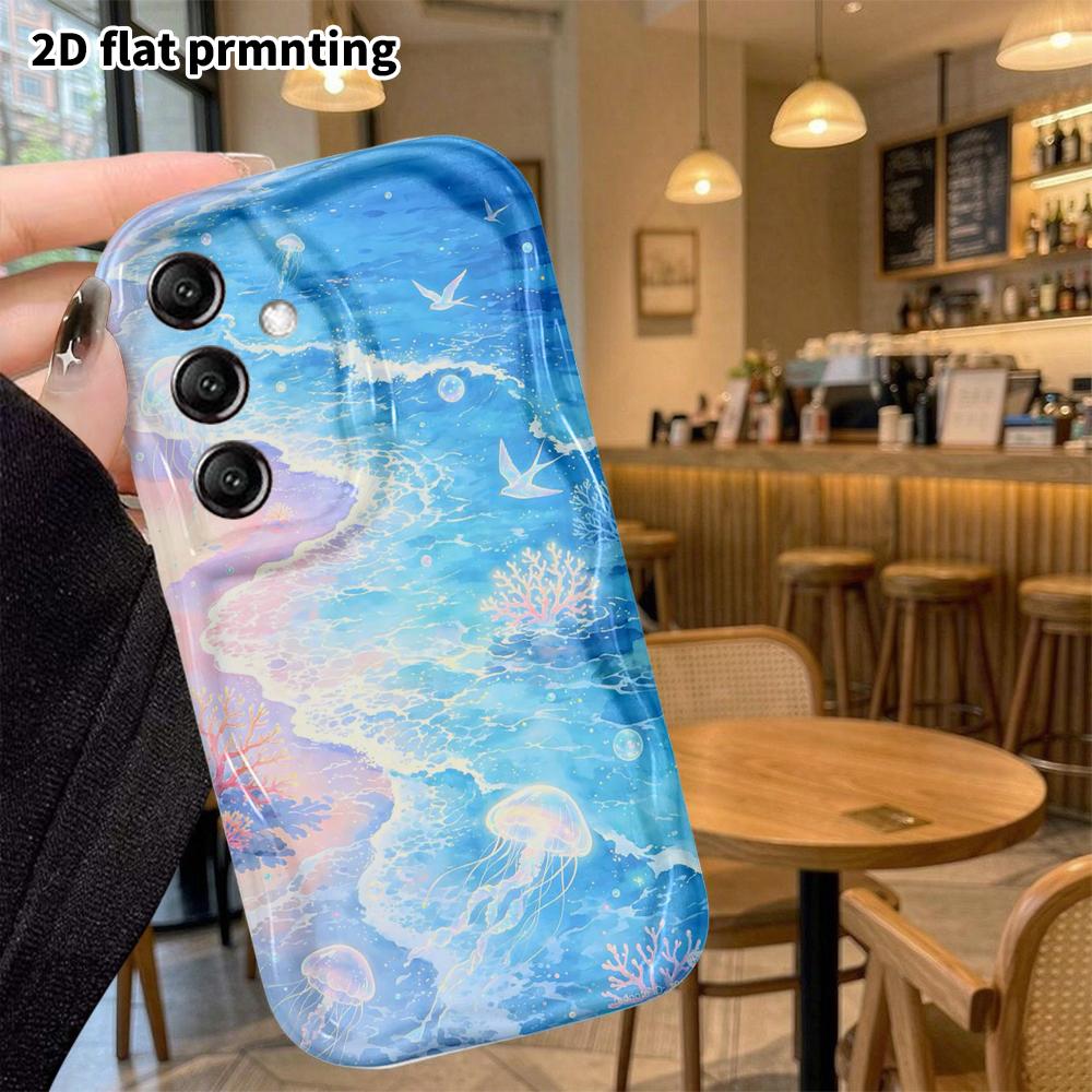 Phone Case: 2D Flat Samsung Galaxy A34 A35 M05 M06 S20 S22 S21 FE Plus 5G Protective Case, Dreamy Coast, Christmas and Halloween Gifts