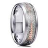 Fashion 8mm Silver Color Brushed Men 'S Stainless Steel Ring Colorful Abalone Shell Inlay Men 'S Ring Wedding Band Jewelry Gifts