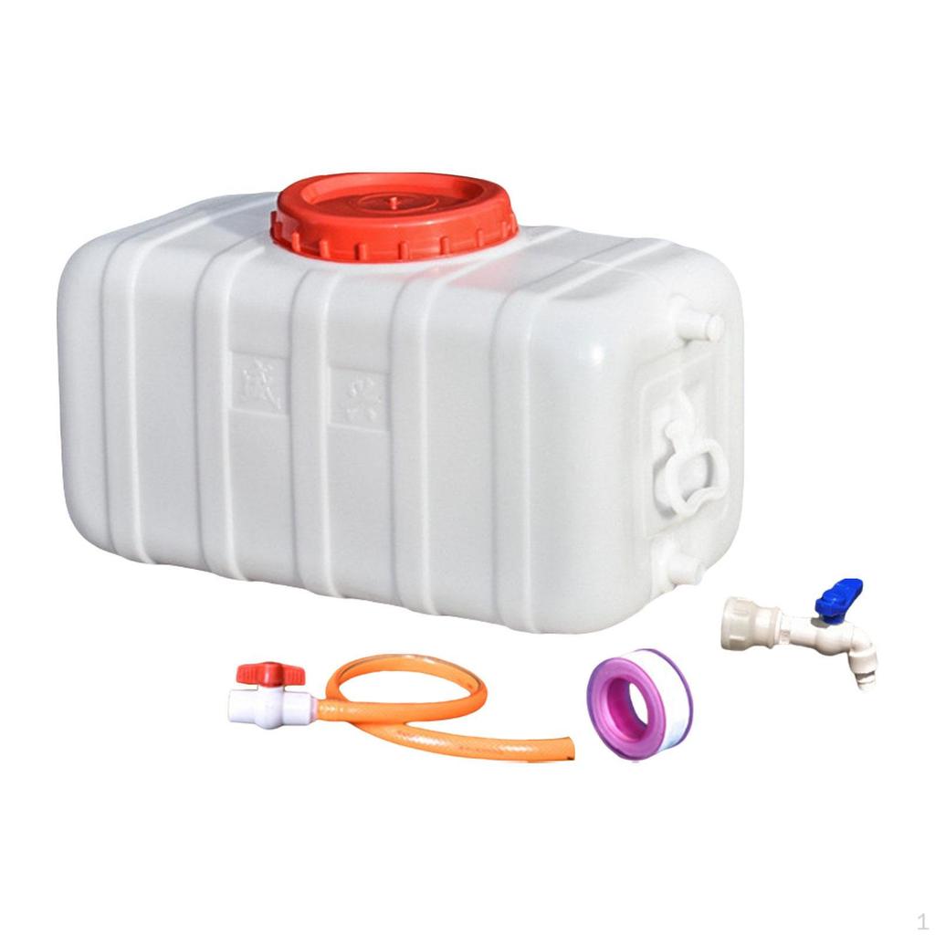 Camping Water Container with Tap And Hose, Versatile, , Horizontal Storage Bucket for