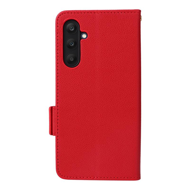 Кожаный чехол для телефона Samsung M55/C55 5G с держателем для карт, подставкой и шнурком
