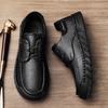 Fashion High Quality Handmade Soft Soled Men's Genuine Leather Shoes Lace Up Men's Business Shoes Versatile Daily Casual Shoes Commuting