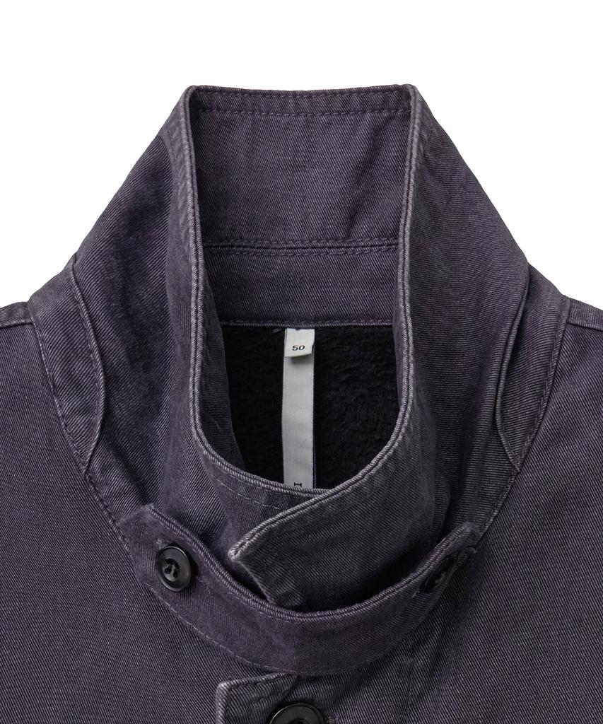 NOIRER Garment Washed Chore Jacket (Purple Grey)