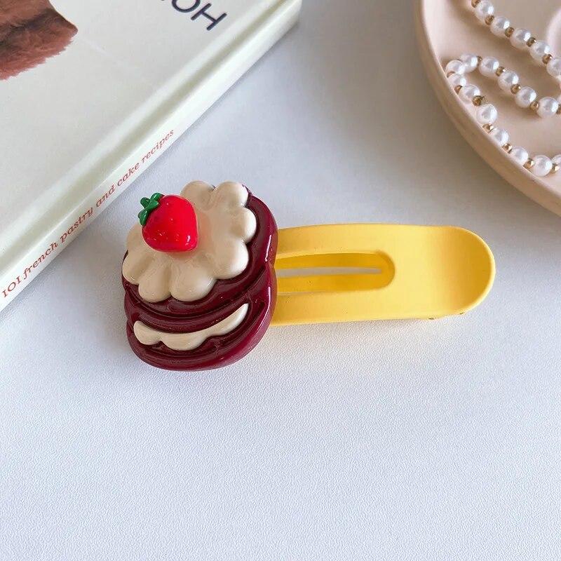 New Sweet Cartoon Ice Cream Hair Clips Fashion Large Hairpins Hairgrip Barrettes For Women Girls Hair Accessories Headdress Gift