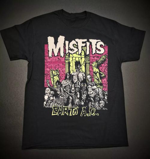 Earth AD Vintage Misfits Music Shirt Short Sleeve Black Unisex S-234XL Unisex T-Shirt