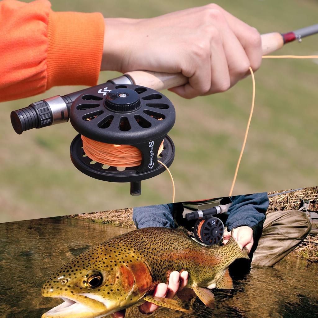 Fly Fishing Rod and Reel Combo 4-Piece Fly Fishing Rod 5/6wt Fly Reel Fly Fishing Line Lure Full Kit Fishing Rods