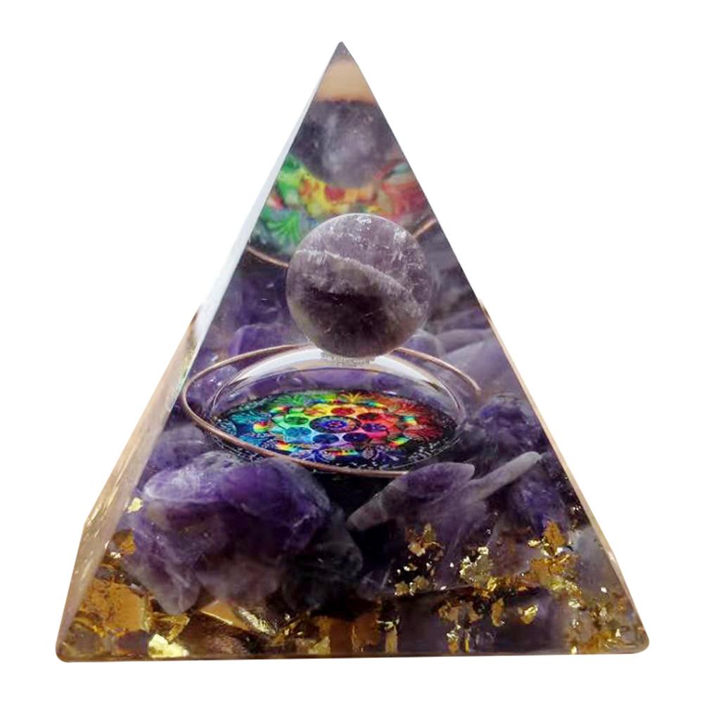 Пирамида Оргона Аметист Перидот Лечебный Камень Защита ЭМП Медитация Инструмент Ремесла