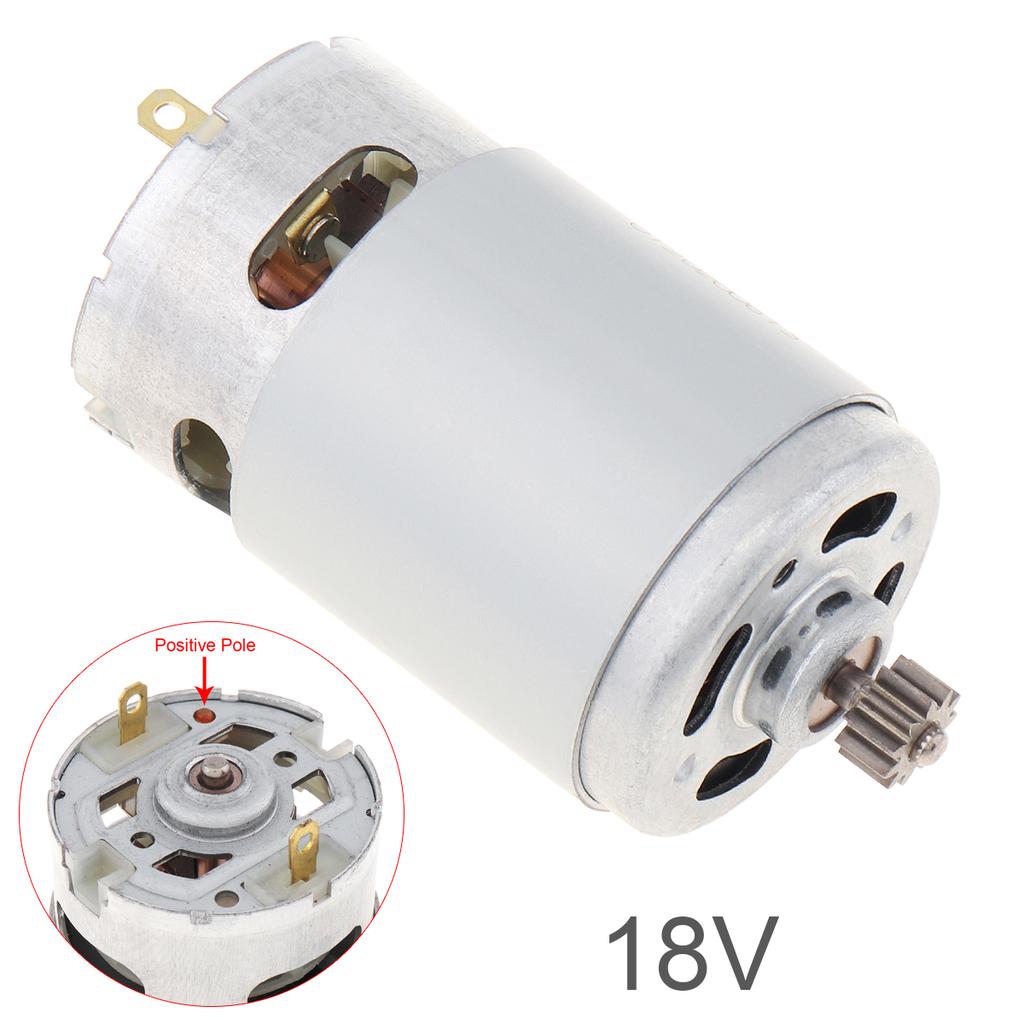 RS550 18V 27500 RPM DC Motor with Two-speed 11 Teeth and High Torque Gear Box for Cordless Charge Drill Screwdriver